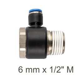 Swivel Elbow Pu 6mm X 1/2' M